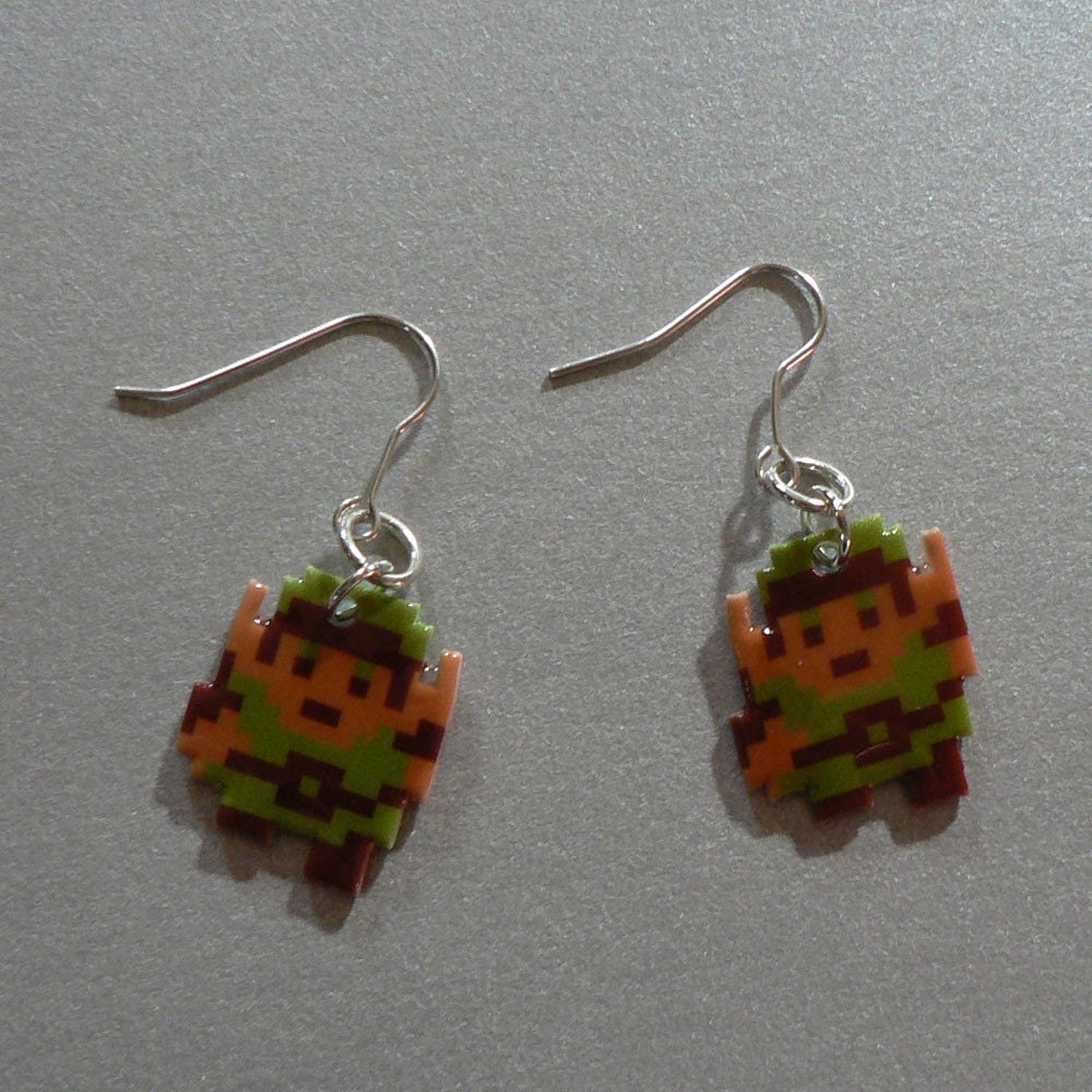 hyrule hottie legend of zelda link earrings by pixelparty on Etsy