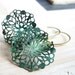 Verdigris lacy lily earrings - zsb creations