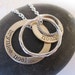 Eternity stack hand stamped sterling and gold necklace