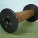 Vintage Wood Industrial Bobbin Spool - 10 in. Tall - Primitive Candle Holder