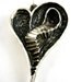 Stairway to Your Heart Neckalce - Solid Sterling Silver, Handmade, Origingal Design, Double Sided Heart Pendant