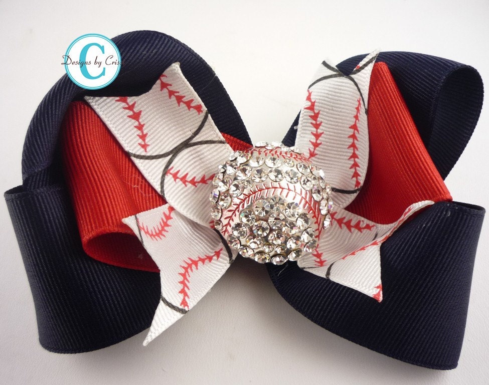 Baseball Hair bow custom design to match your team colors