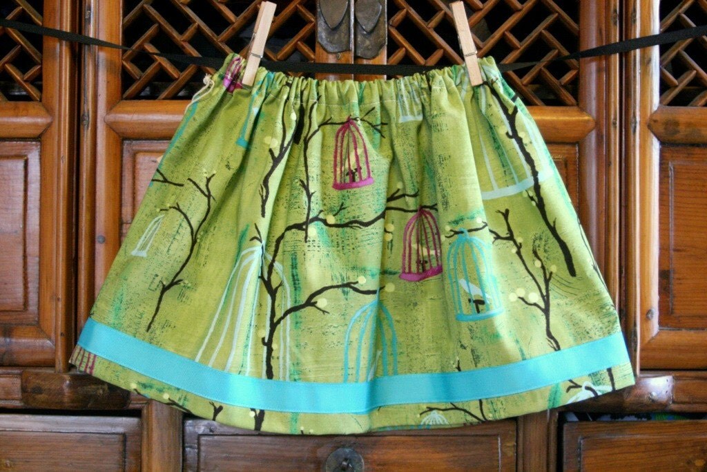 New Bird Cage Twirl Skirt size 6/7 READY TO by mountainavenbaby
