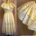 70's Traditional Style Folk MEXICAN Dress in Creme Cotton & LACE