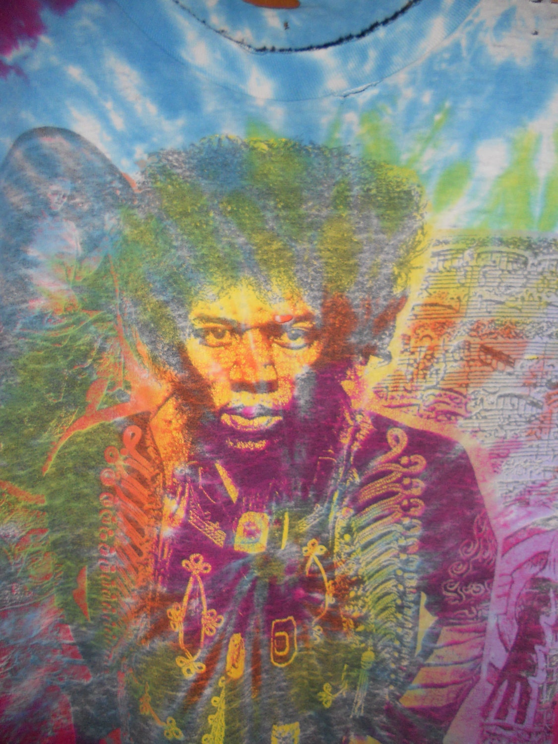 jimi hendrix tie dye t shirt