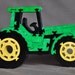 Green Cab Over Farm Tractor Wooden Toy Puzzle Hand Cut