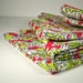 Reserved Listing for Eric-Vintage Feed Sack Fabric in Red and Lime Green Childrens Animal Print
