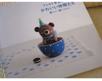 Japanese Craft Pattern Book Tiny Needle Felted Animals