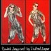 hooded sleeveless leopard Jumpsuit , romper , playsuit , Cape