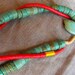 turquoise and African heishi trade bead necklace