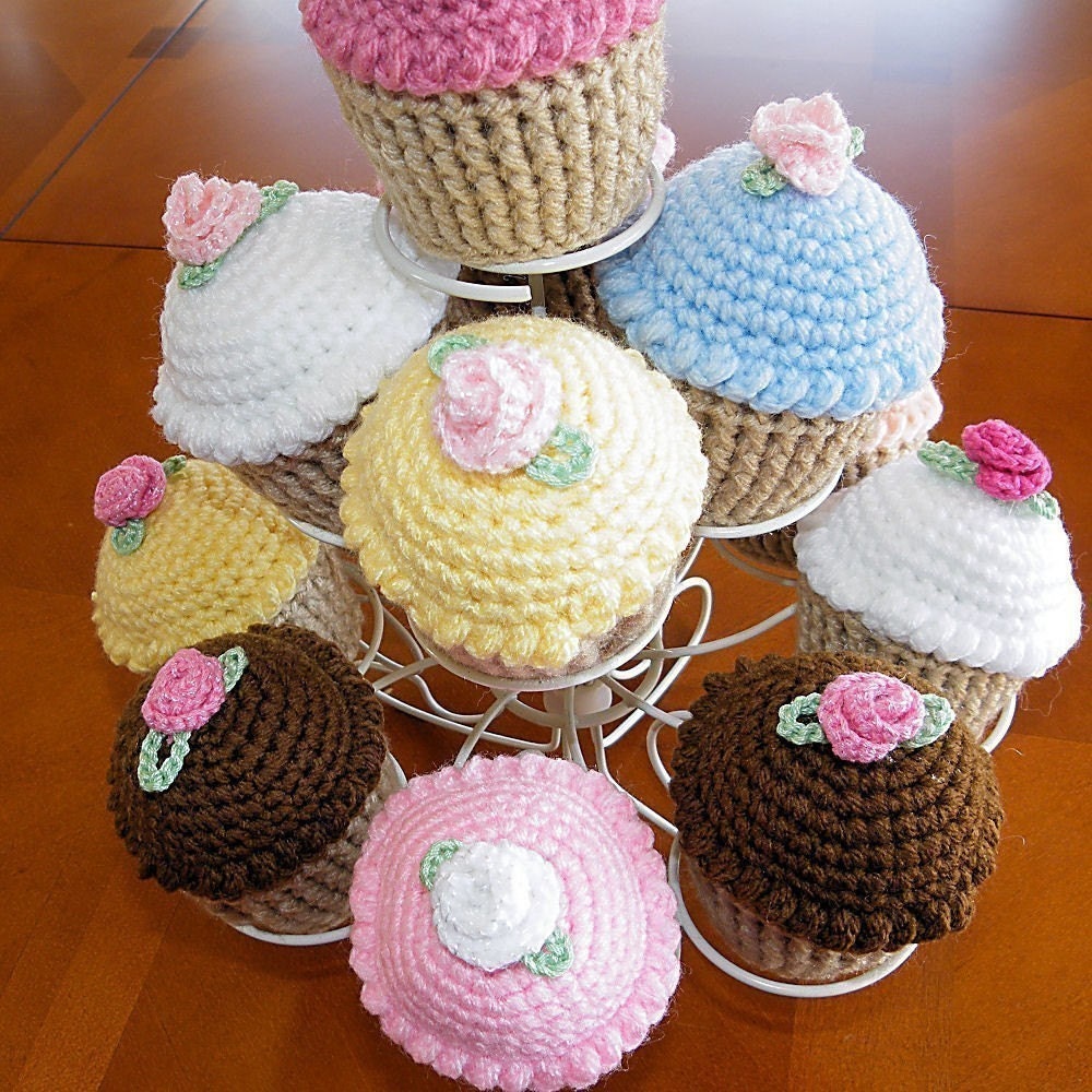 Cupcake Pincushion Crocheted Cupcake Play Food