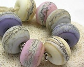 Organic Handmade Glass Lampwork Beads - Dawn Beach