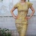SPRING SALE Shiny Cage- iheartfink Handmade Hand Printed Metallic Skirt Sash Top Set