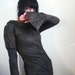 Other Voices - iheartfink Handmade Hand Printed Womens Artistic Metallic Print Cowl Blouse Top