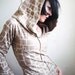 Sugar Cube - iheartfink Handmade Hand Printed Geometric Print Womens Hoodie Hooded Top