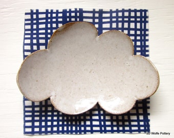 large white cloud spoon rest - 6 inches