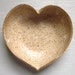 MADE TO ORDER - ceramic heart bowl in speckled oatmeal with gold rim 3 1/2 inches