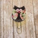 Fabric Owl Paperclip, Owl Clip, Owl Bookmark, Clip, Owl Paperclips, Paperclips, Bookmark