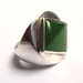 Jade Ring for a Man - Sterling Silver - Size 10