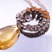 RESERVED Vintage Assemblage Necklace Yellow Citrine Color Endless Circle Pendant Formal Party