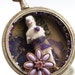 Pansy Pocket Watch Necklace Frozen Charlotte Paris Necklace One-of-a-Kind Pocketwatch Pendant