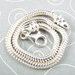 Sterling Silver 3mm Snake Bracelet for Big Hole Beads 7.5 inch