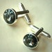 Swarovski crystal black diamond rivoli cufflinks silver plated