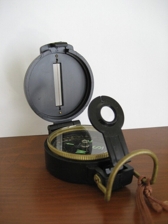 Vintage lensatic compass made in Japan