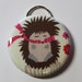 Bottle Opener - Hedgehog with Pink Scarf - 2.25 inch - new fabric - Buy 3, get 4th free
