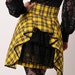 Plaid High Waist Steam Punk Victorian Mini Skirt Yellow Black