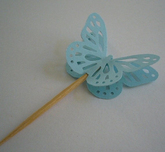 Butterfly Cupcake Toppers Pastels Birthday Party