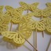 Butterfly Cupcake Toppers - Yellow