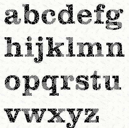 Printable Alphabet Clarendon Font template pattern in pdf for