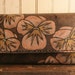 February Cadillac Purse Wallet - Leather in Pink, White, Gold and Green - Pansies