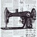 Vintage Sewing Machine / Repurposed Antique Book Page Prints,perfect gift. home decor,affordable, Altered Art, buy 3 get 1 FREE