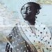 Gift, Map Prints, Altered, Repurposed Book Pages, African Woman Vintage Photo, handmade Special, home decor, buy 3 get 1 FREE, affordable
