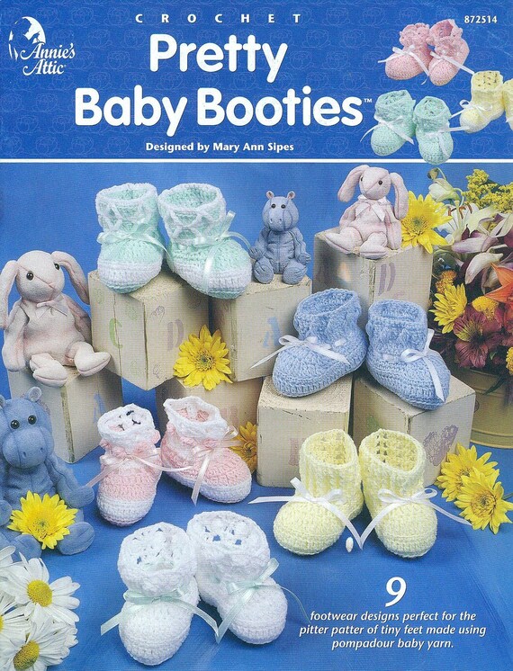 Pretty Baby Booties Annie Attic Crochet Designs Pretty Baby Booties Annie Attic Crochet Designs