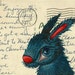 Bunny on a Vintage Postcard (Miami, FL)