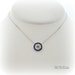 Evil Eye Necklace. Blue Evil Eye Sterling Silver Necklace