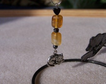 Sleeping Kitty Cell Phone Charm
