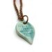 peace comes dropping slow -- porcelain poem pendant