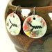 Feynman Diagram Ceramic Earrings in Multi Color Crackle
