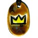 Crown Ceramic Necklace in Spotted Brown