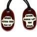 Best Friend Ceramic Necklace Set in Red Wine