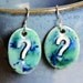Question Mark Ceramic Earrings in Blue