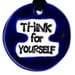 Think For Yourself Ceramic Necklace in Midnight Blue