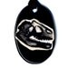 Dinosaur Fossil Ceramic Necklace in Black