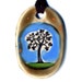 Tree Ceramic Necklace in Speckled Brown