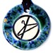 No Wire Hangers Keep Abortion Safe and Legal Ceramic Necklace in Speckled Blue