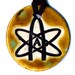Atheist Ceramic Necklace in Spotted Brown